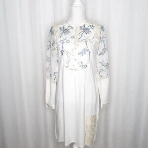 Anthropologie Tiny Amarante Embroidered Midi Dress NWT MISSING BELT
